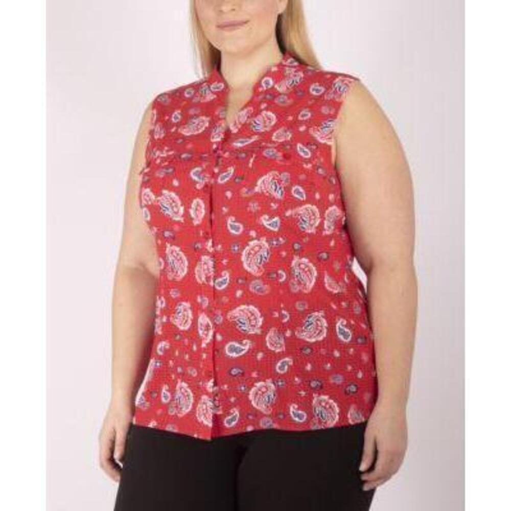 NWT NY Collection Plus Top Plus Size Red 2X